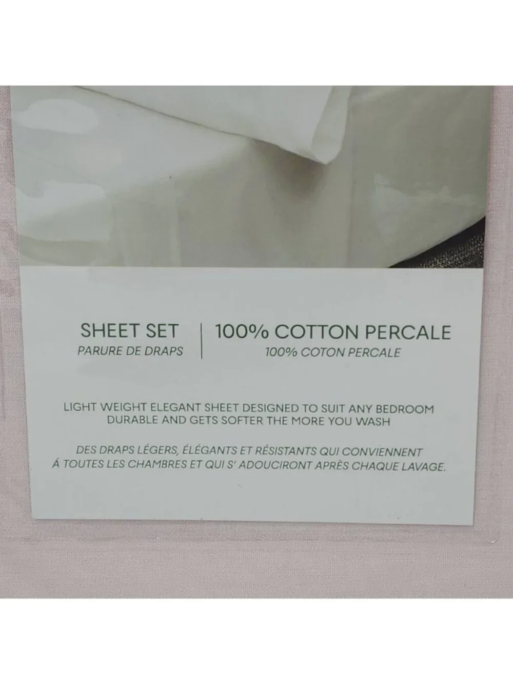 Lacoste Twin Sheet Set Pink 100% Cotton Percale Lightweight & Durable 3 Piece